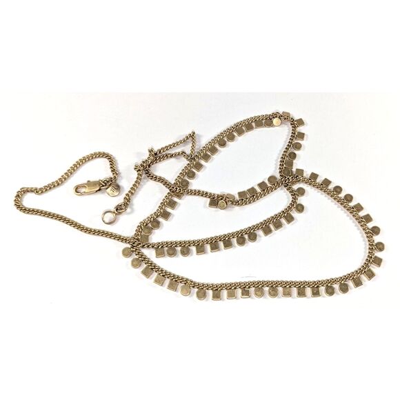 Madewell Geometric Long Gold Tone Necklace - Picture 2 of 8